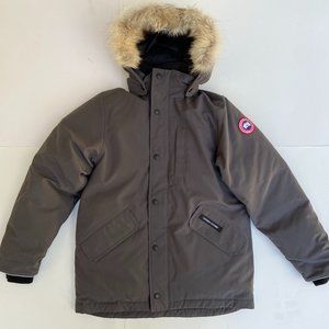 Canada Goose Youth Logan Parka Gray Hood Fur Trim